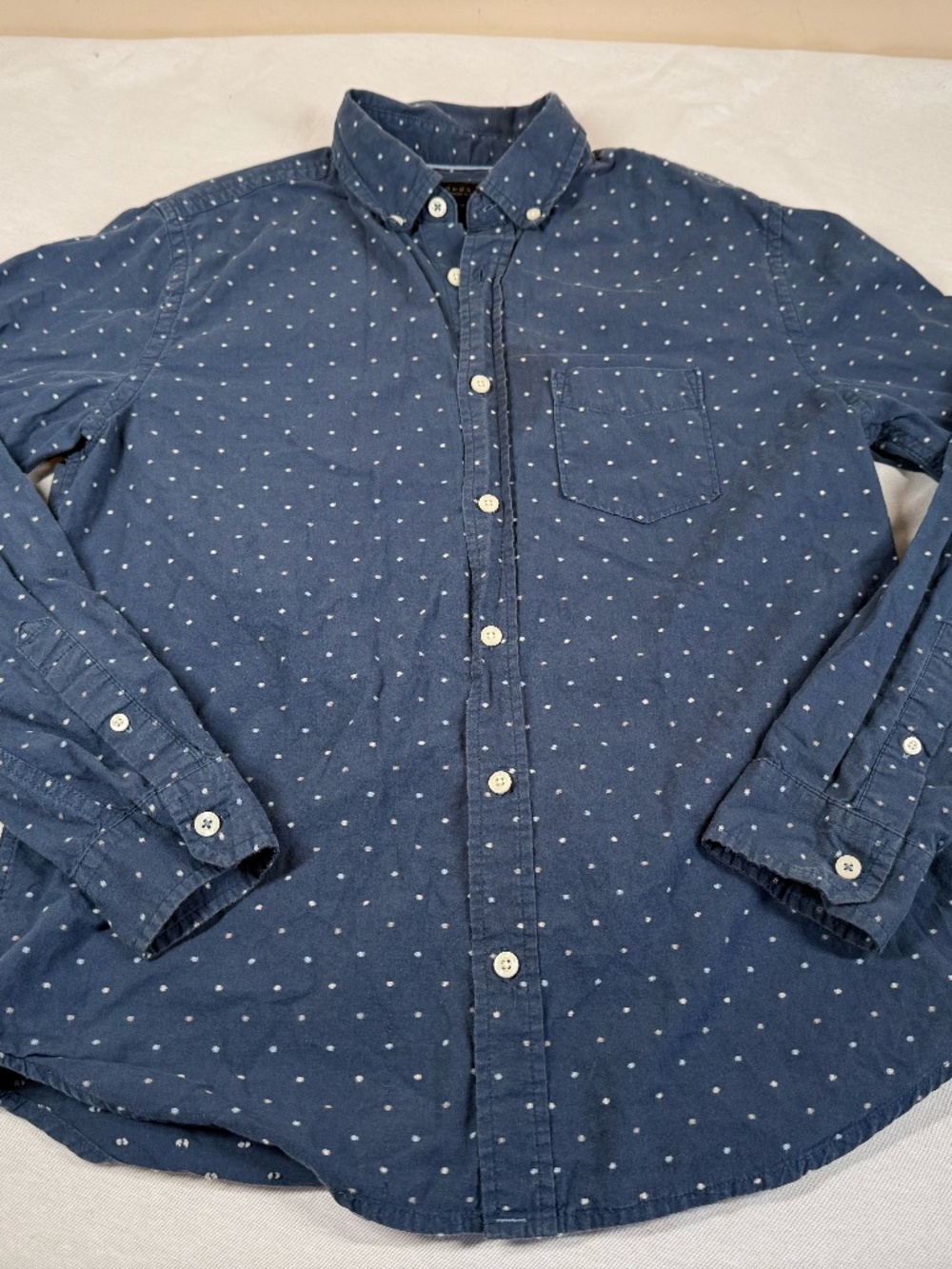Aéropostale Men's Button Up Long Sleeve Shirt Size Small - Blue